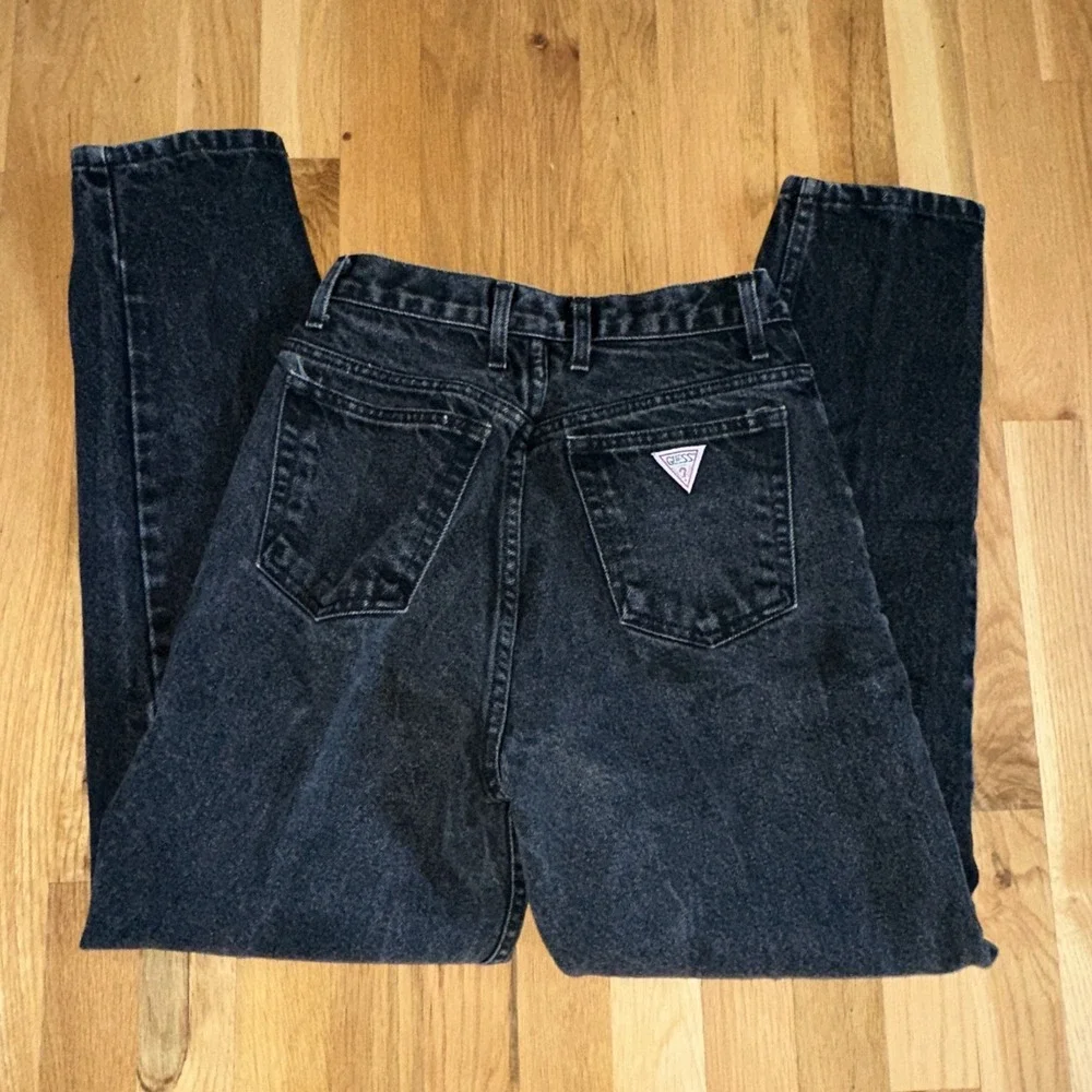 GUESS Georges Marciano triangle logo ankle zip mom jeans sz 29x27vtg 80s 90s usa